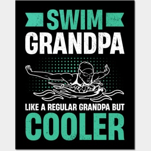 Swim Grandpa - Wave Motion Design Posters and Art